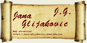 Jana Glijaković vizit kartica
